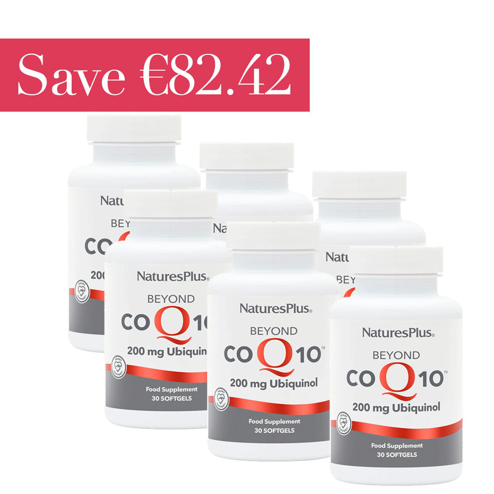 Natures Plus Beyond CoQ10 200mg 30 Softgels x6 Month Bundle - Save €82.42