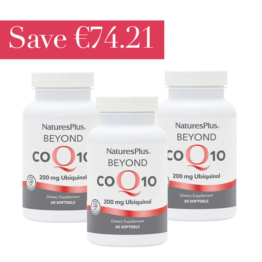 Natures Plus Beyond CoQ10 200mg 60 Softgels x3 Box Bundle - Save €74.21