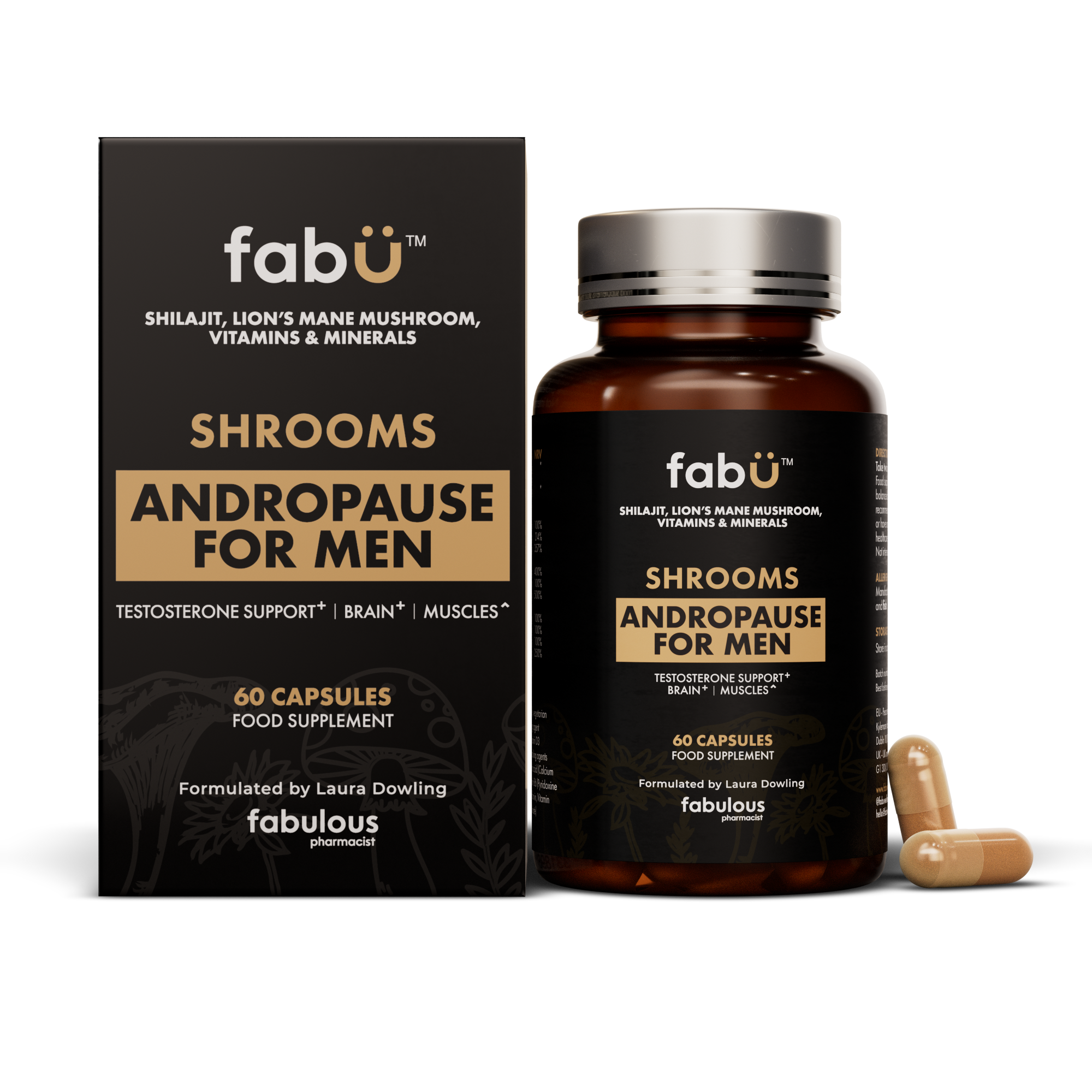 FabÜ Shrooms Andropause 60 Capsules