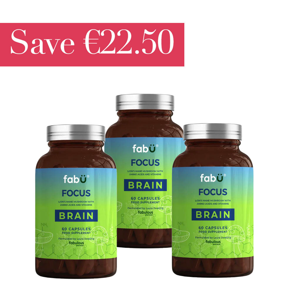 fabÜ Brain Focus 60 Capsules x 3 Month Bundle - Save €22.50