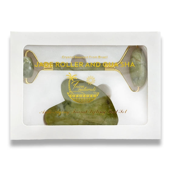 Brazilian Jade Roller and Gua Sha Set