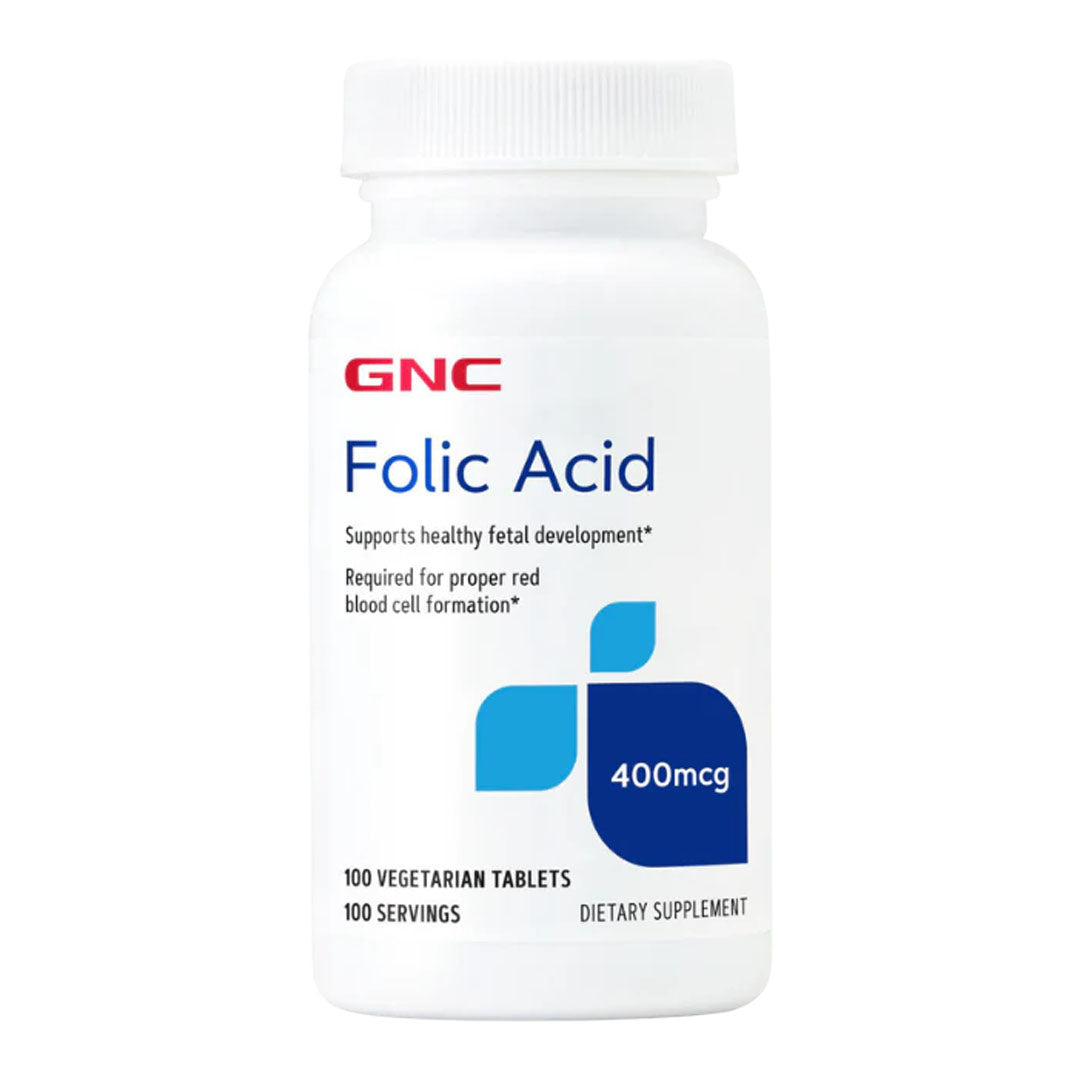 GNC Folic Acid 400ug 100 Tablets