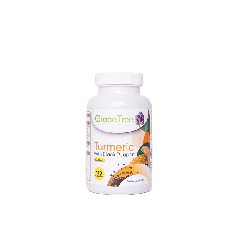 Grape Tree Turmeric With Black Pepper 500mg 120 Capsules