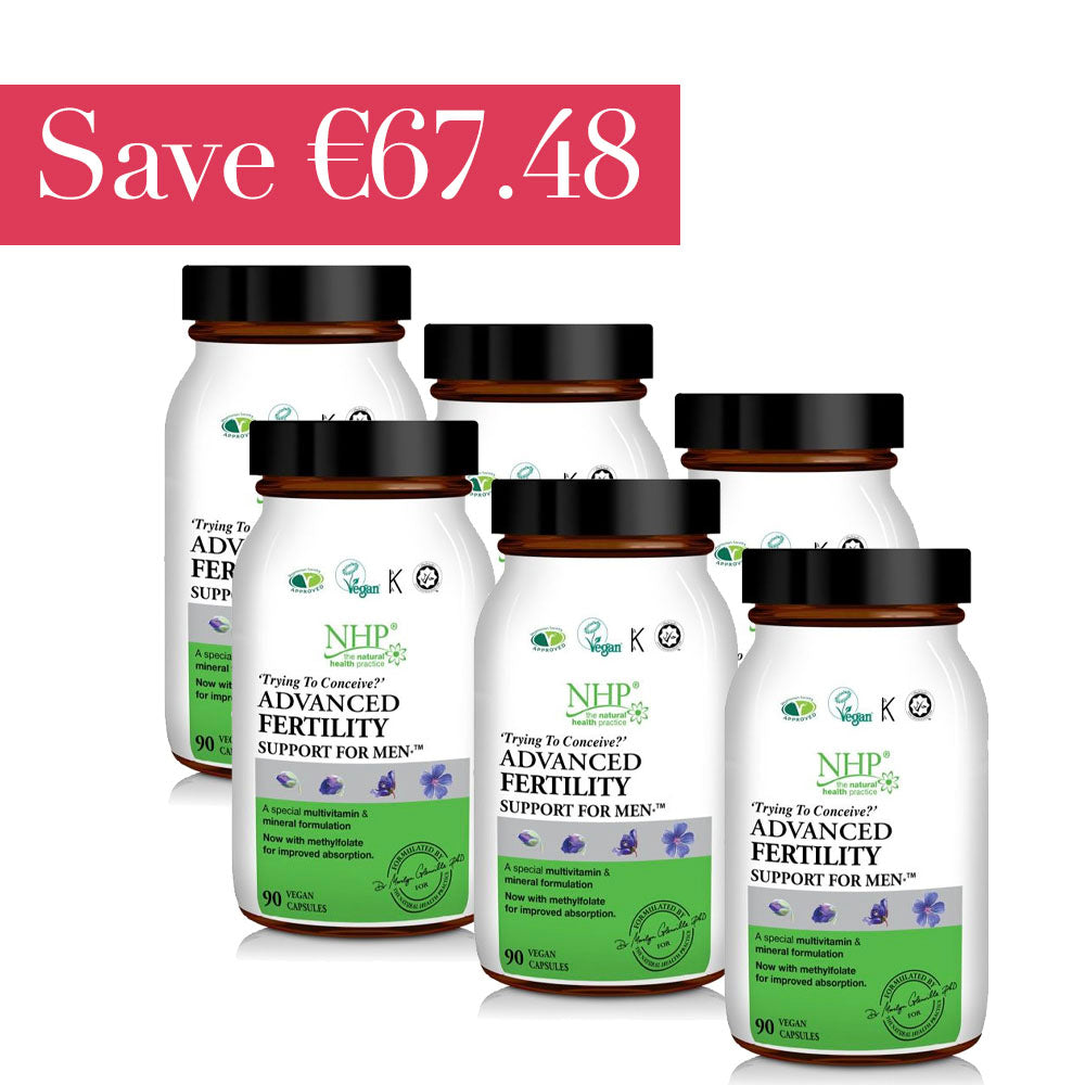 NHP Advanced Fertility Support for Men 90 Capsules x6 Jars | Save €67.48