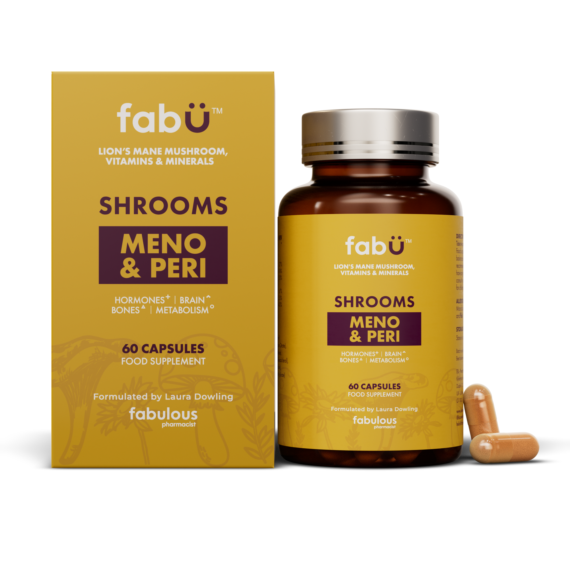 FabÜ Shrooms Meno & Peri 60 Capsules