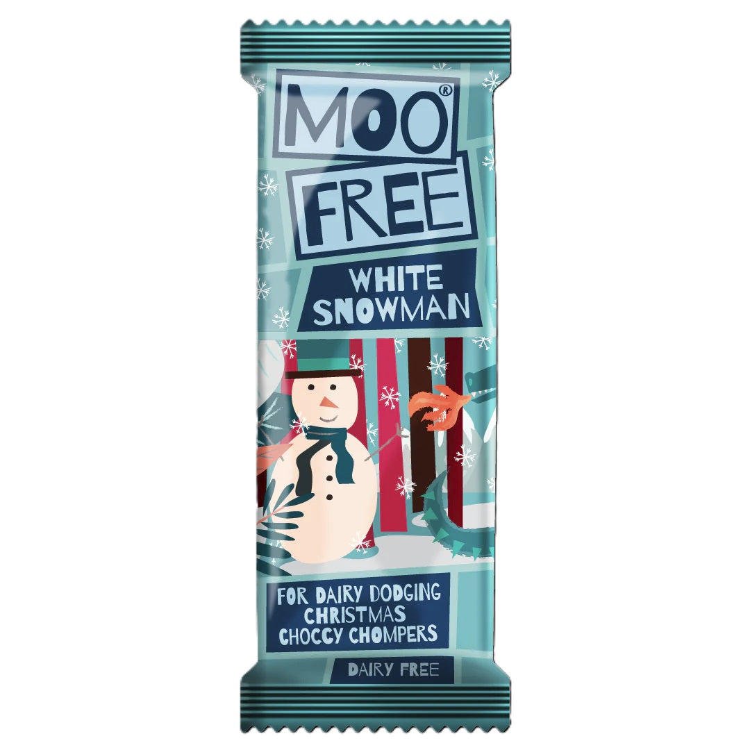 Moo Free Dairy Free White Chocolate Snowman
