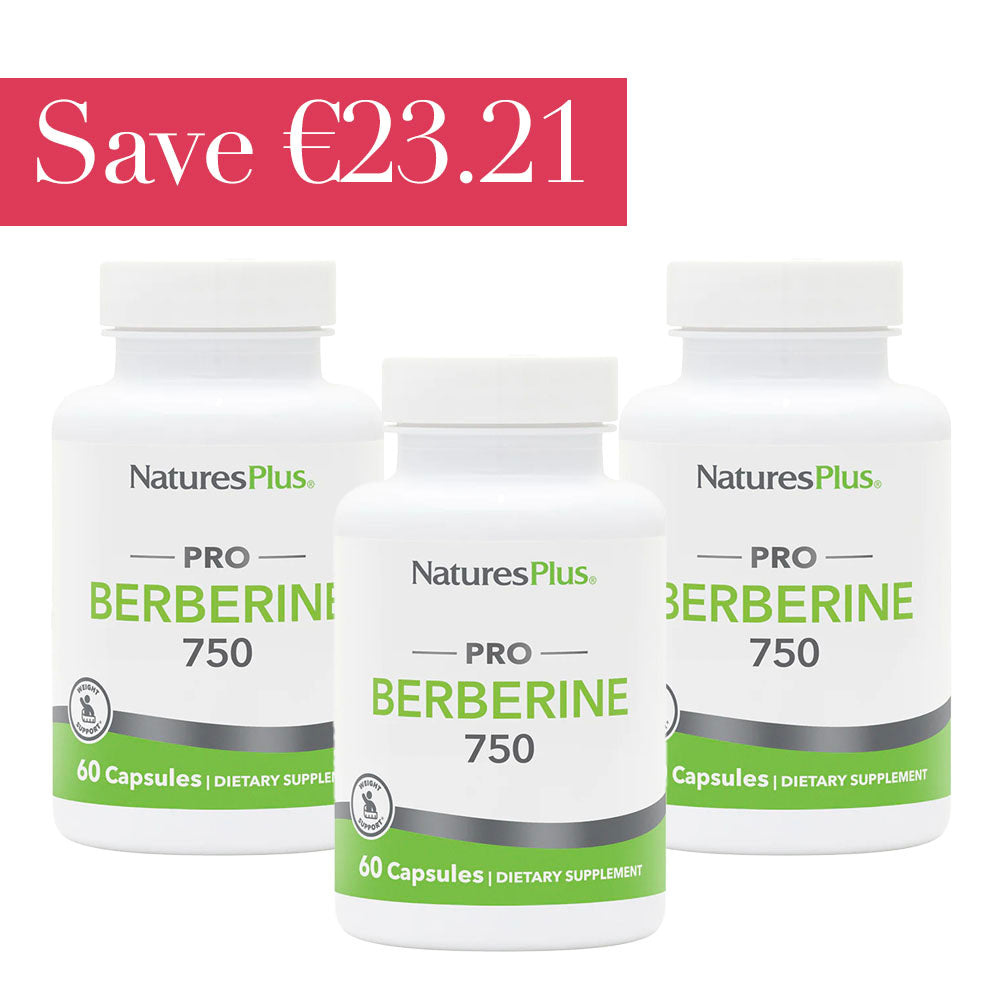 Natures Plus Pro Berberine 750mg x3 Month Bundle - Save €23.21