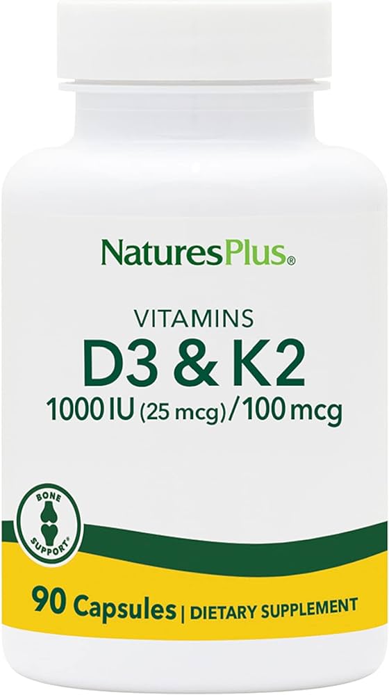 Natures Plus Vitamin D3 & K2 90 Capsules
