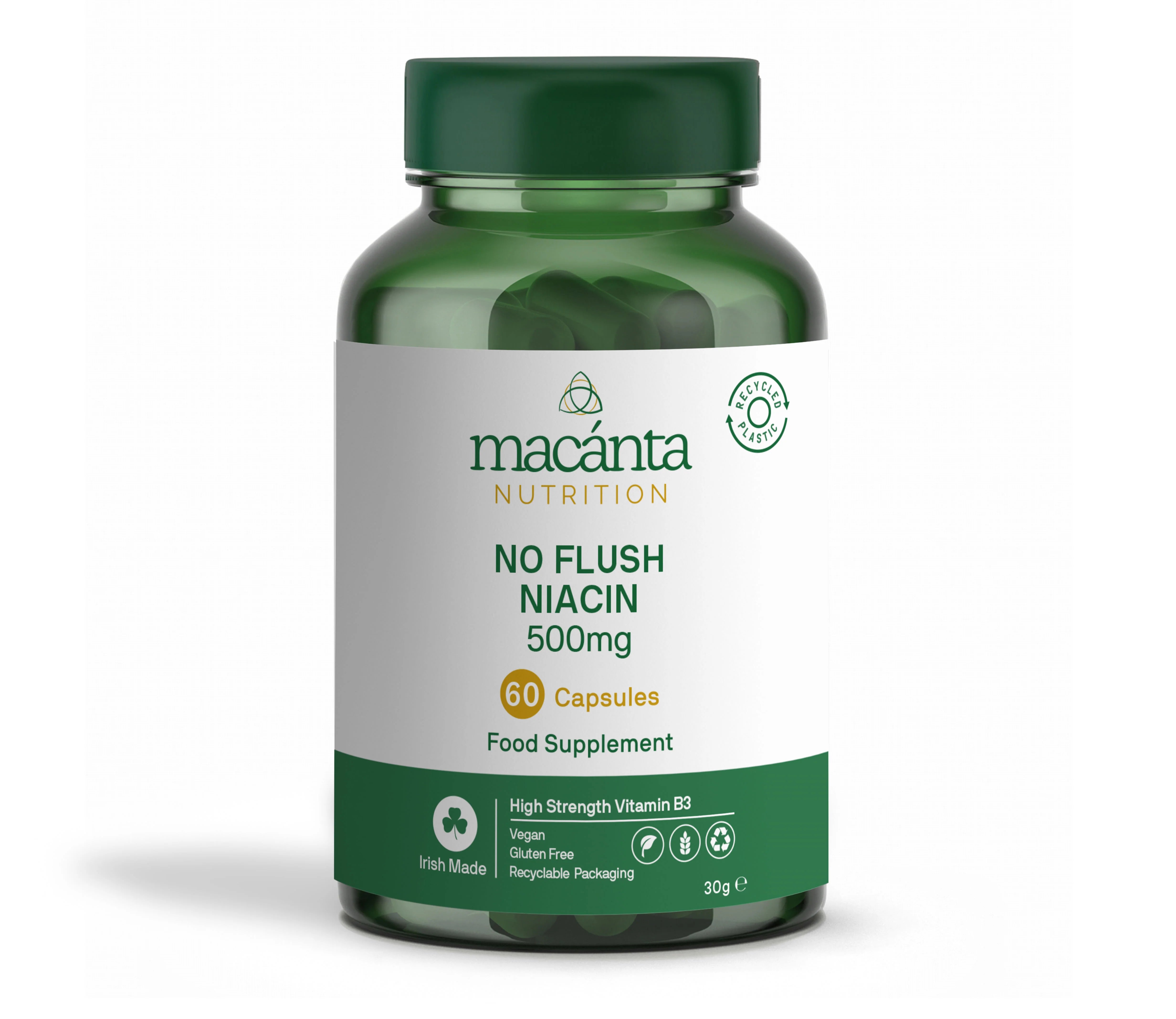 Macánta No Flush Niacin 500mg 60 Capsules