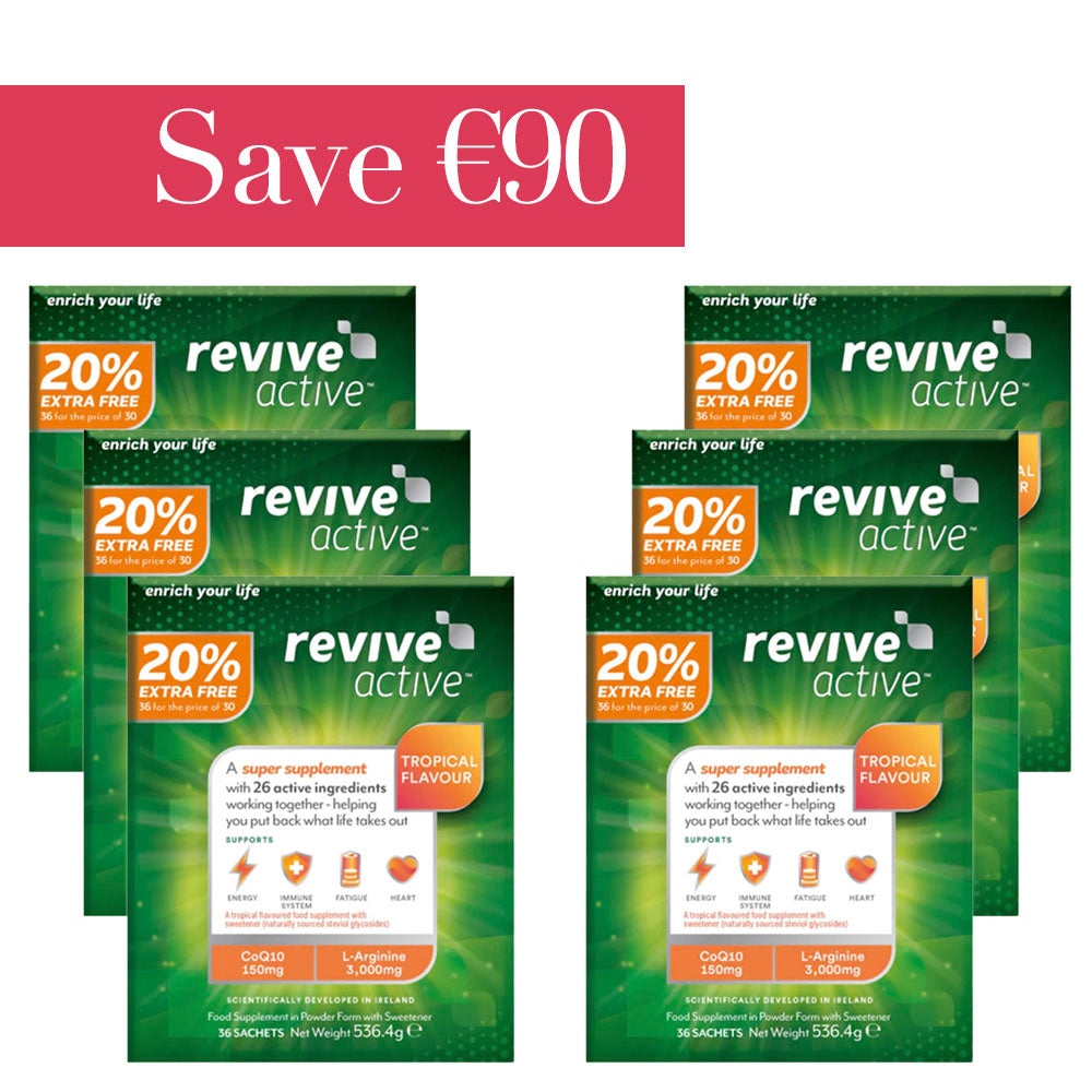 Revive Active Tropical Flavour 30 Sachets + 6 Sachets FREE x 6 Boxes - Save €90!