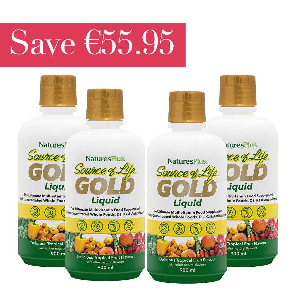 Natures Plus Source of Life Gold Liquid 30oz x 4 Bottles Save €55.95!