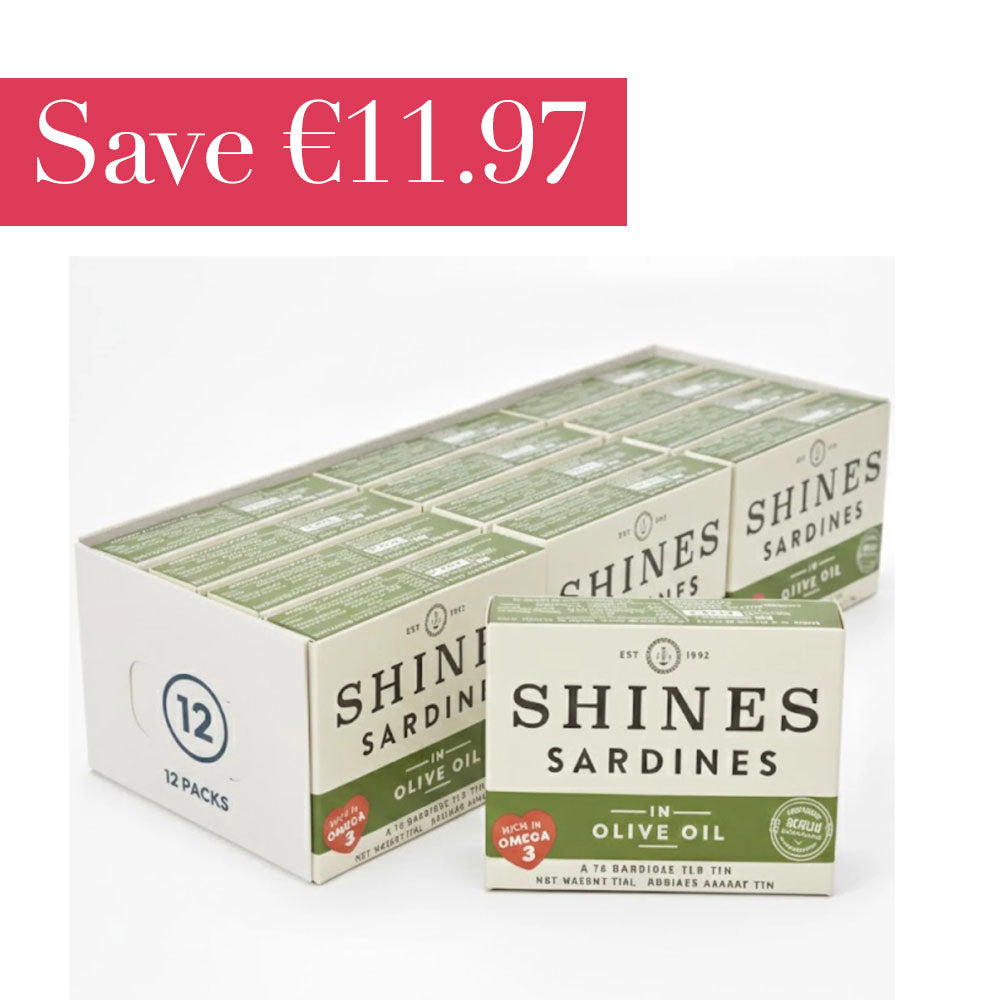 Shines Sardines in Olive Oil 106g Case of 12 | Save €11.97