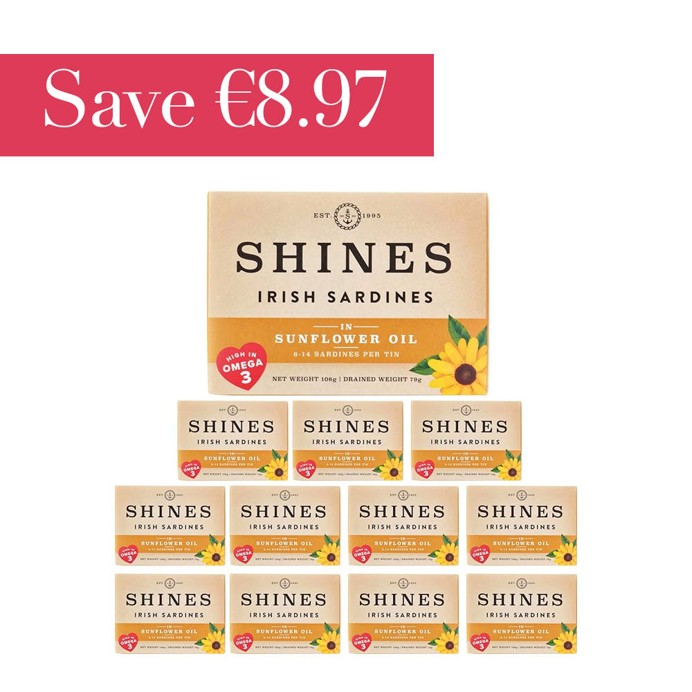Shines Sardines in Sunflower Oil 106g Case of 12 | Save €8.97