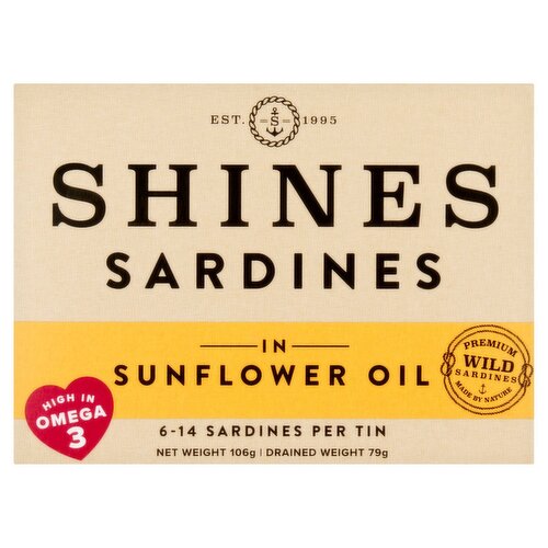 Shines Sardines in Sunflower Oil 106g