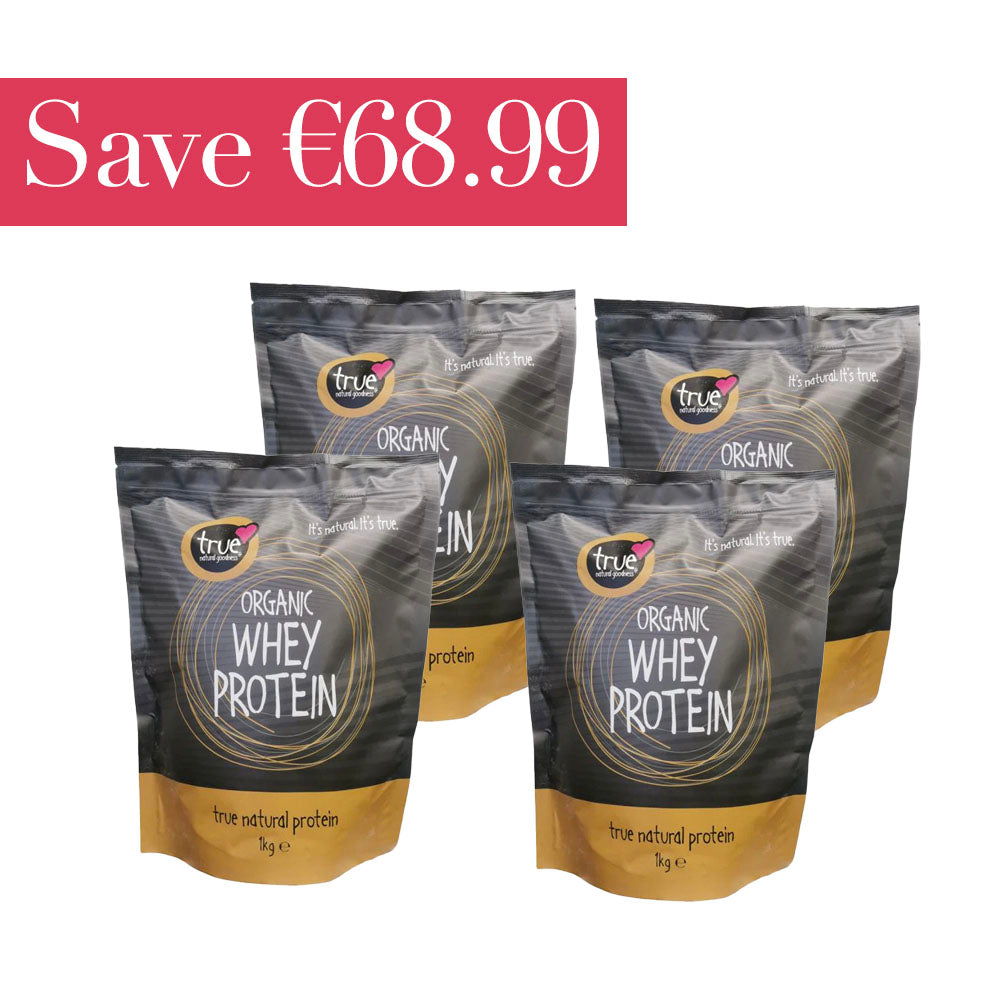 True Natural Goodness Whey Protein 1kg x4 Bags - Save €68.99