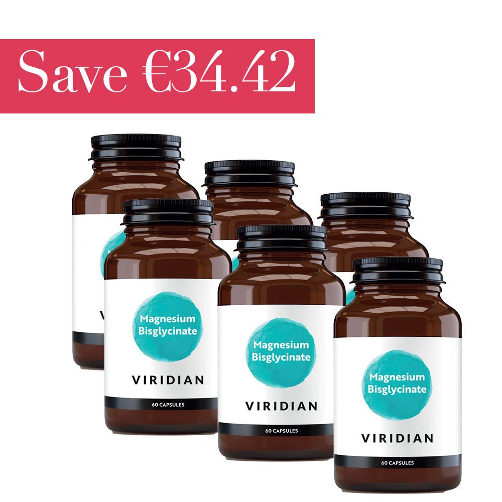 Viridian Magnesium Bisglycinate 60 Capsules x 6 Jars - Save €34.42