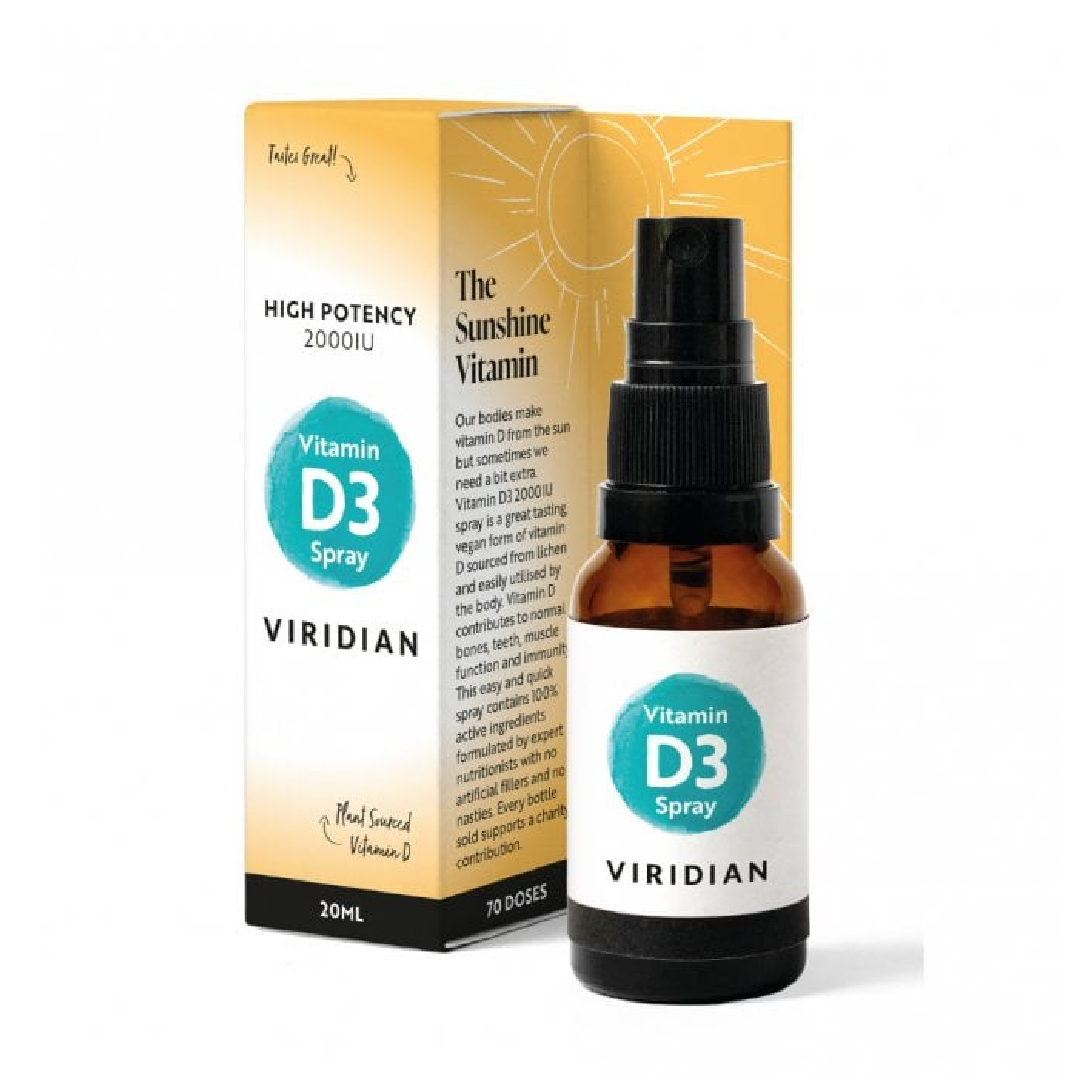 Viridian Vitamin D3 2000IU Spray 20ml