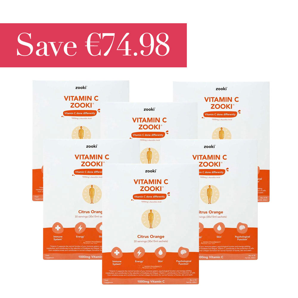 Zooki Vitamin C Orange 30 Sachets x6 Month Bundle - Save €74.98!