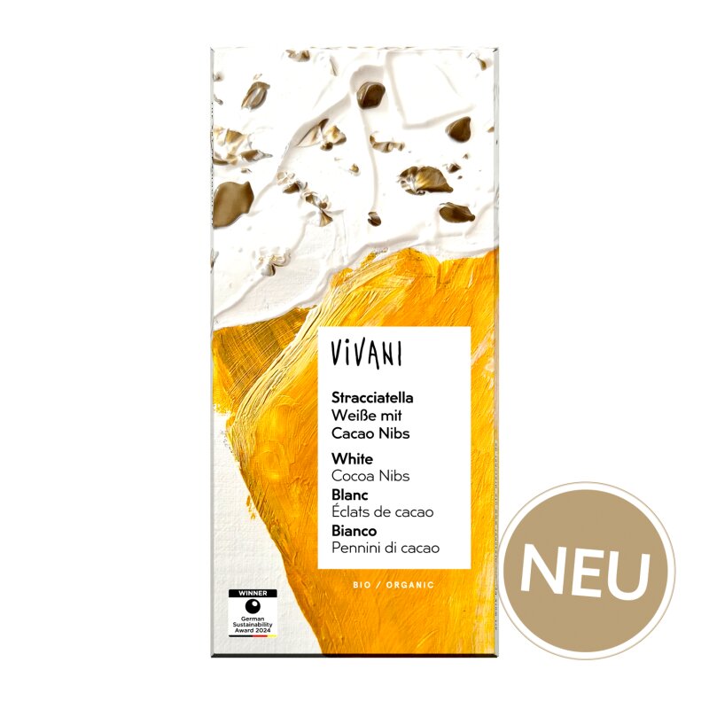 Vivani Stracciatella with White Cocoa Nibs 80g
