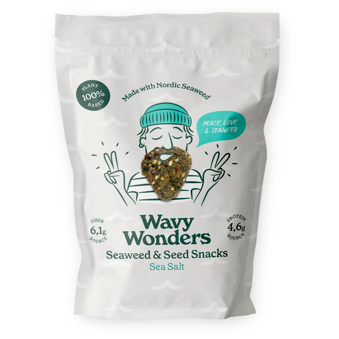 Wavy Wonders Seaweed & Seed Snack Sea Salt 30g