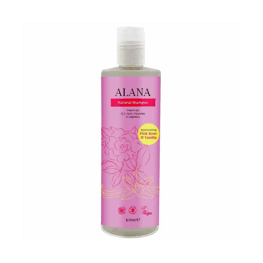 Alana Pink Rose & Vanilla Travel Natural Shampoo 100ml