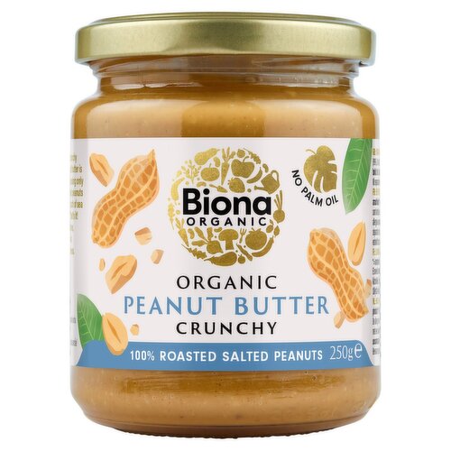 Biona Organic Crunchy Salted Peanut Butter 250g