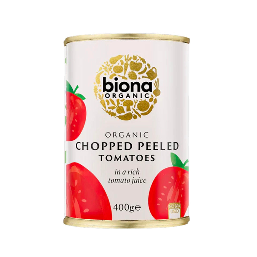 Biona Organic Chopped Tomatoes with Basil 400g