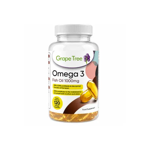 Grape Tree Omega 3 Fish Oil 1000mg 120 Capsules | 15% OFF