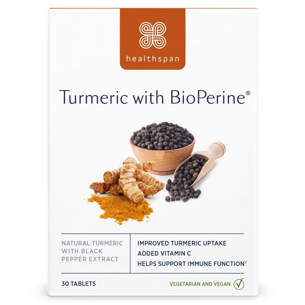 Healthspan Turmeric with Biopeperine 60 Tablets