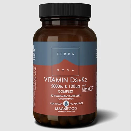 Terranova Vitamin D3 2000IU & Vitamin K2 50 Capsules