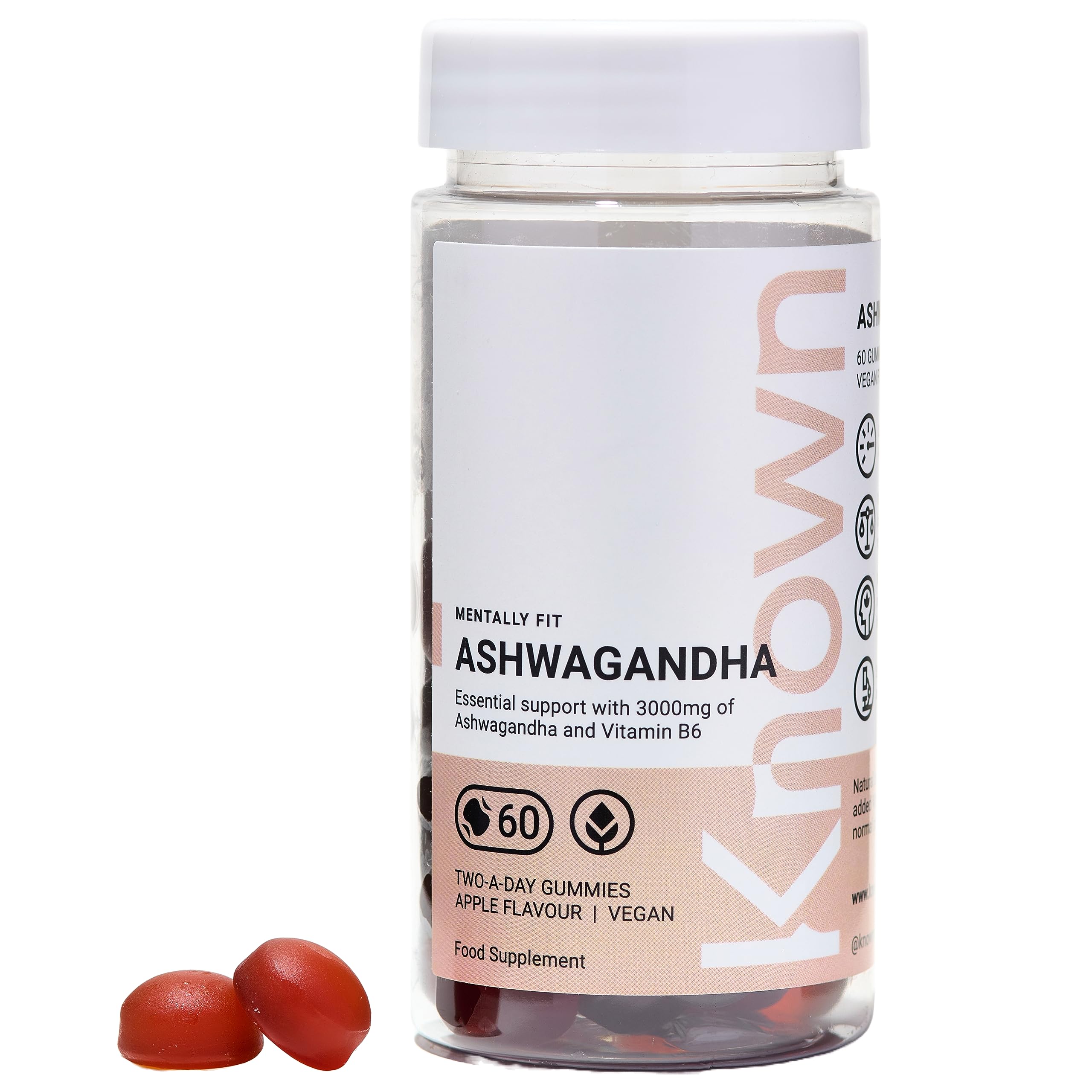 Known Nutrition Ashwagandha Gummies 60 Capsules
