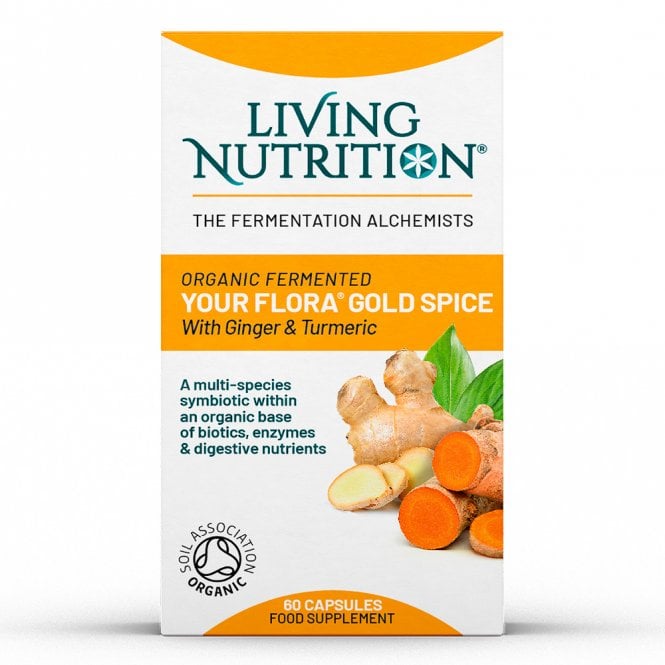 Living Nutrition Organic Your Flora Gold Spice - 60 Capsules