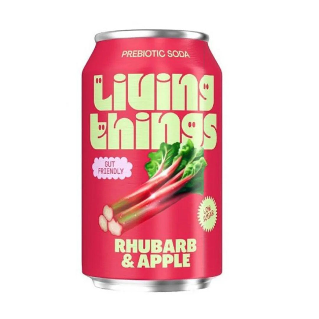 Living Things Rhubarb & Apple Prebiotic Soda 330ml
