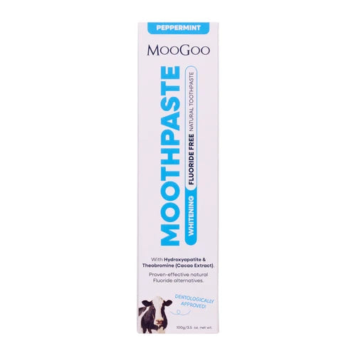 MooGoo Whitening Moothpaste Fluoride-free Natural Toothpaste - Peppermint 100g