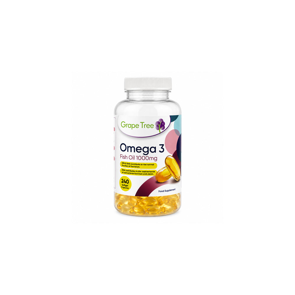 Grape Tree Omega 3 Fish Oil 1000mg 240 Capsules | 15% OFF