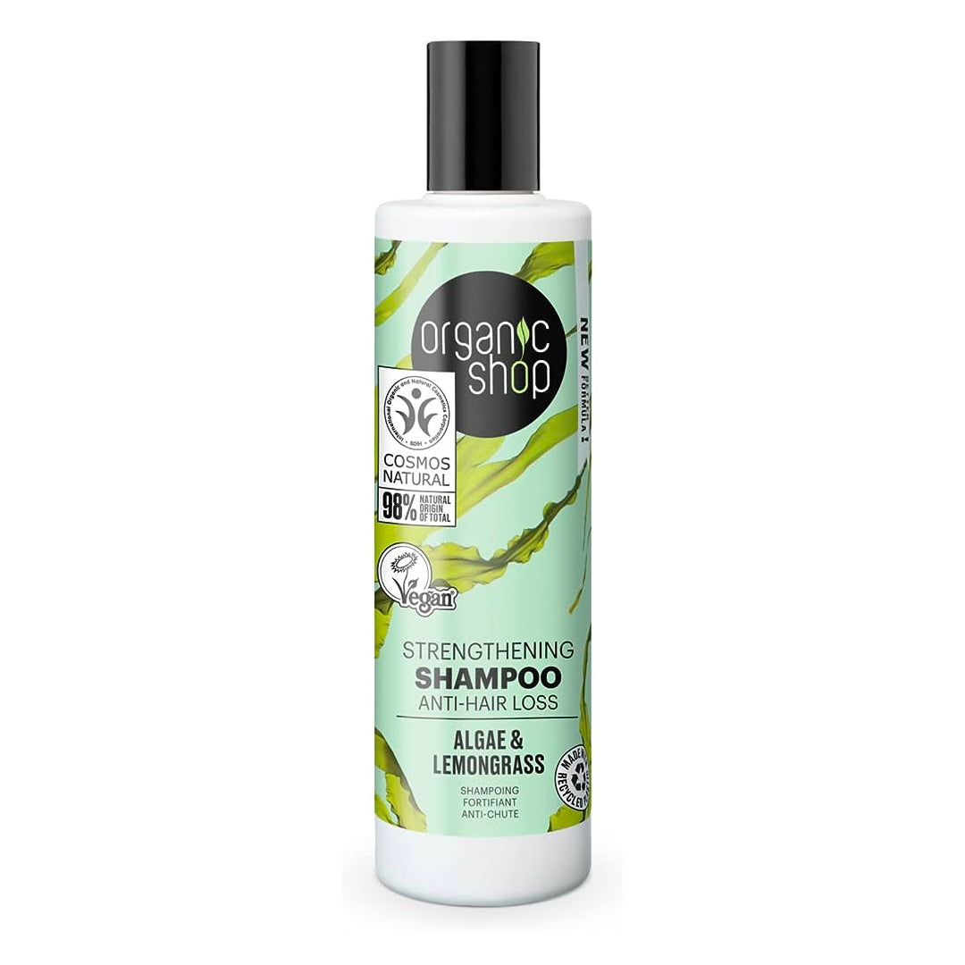 Organic Shop Algae & Lemongrass Strengthening Shampoo Anti-Hair Loss