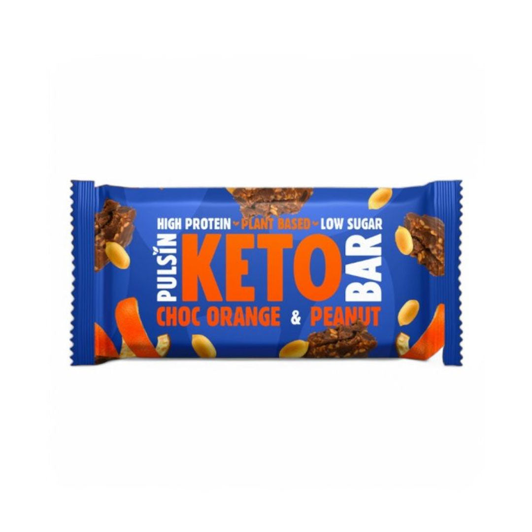 Pulsin Keto Orange Choc and Peanut Bar 50g