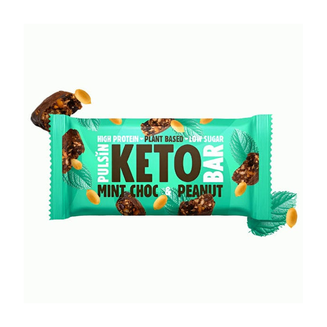 Pulsin Mint Choc & Peanut Keto Bar 50g