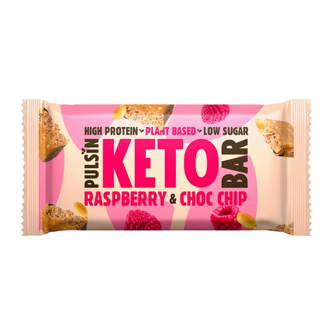 Pulsin Raspberry & Choc Chip Keto Bar 50g