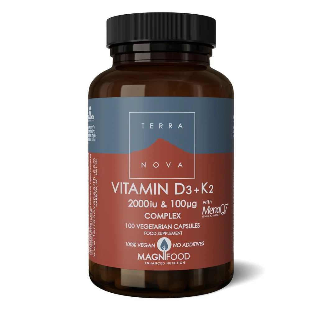 Terranova Vitamin D3 1000iu & K2 Complex 100 caps