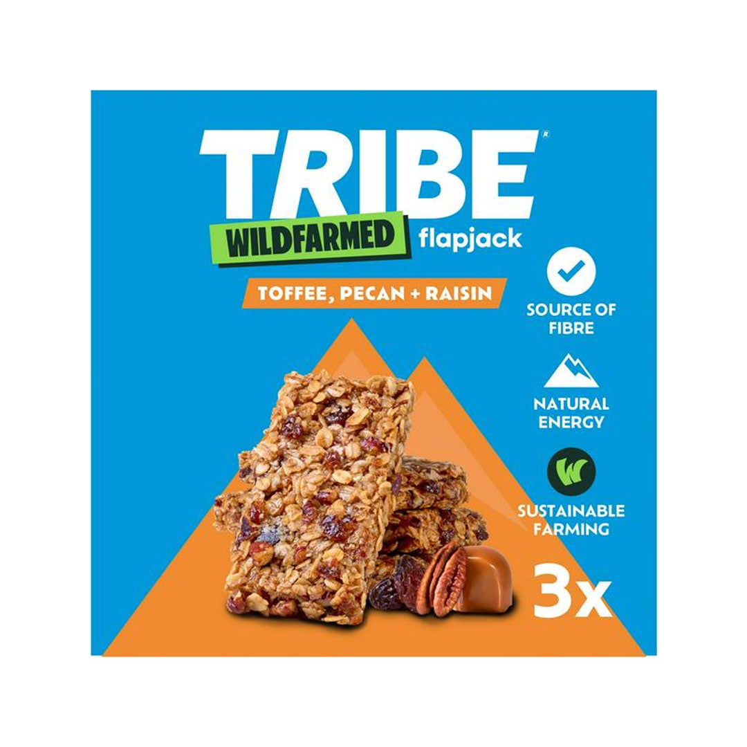 Tribe Wildfarmed Flapjack Toffee, Pecan, Raisin 3 Pack