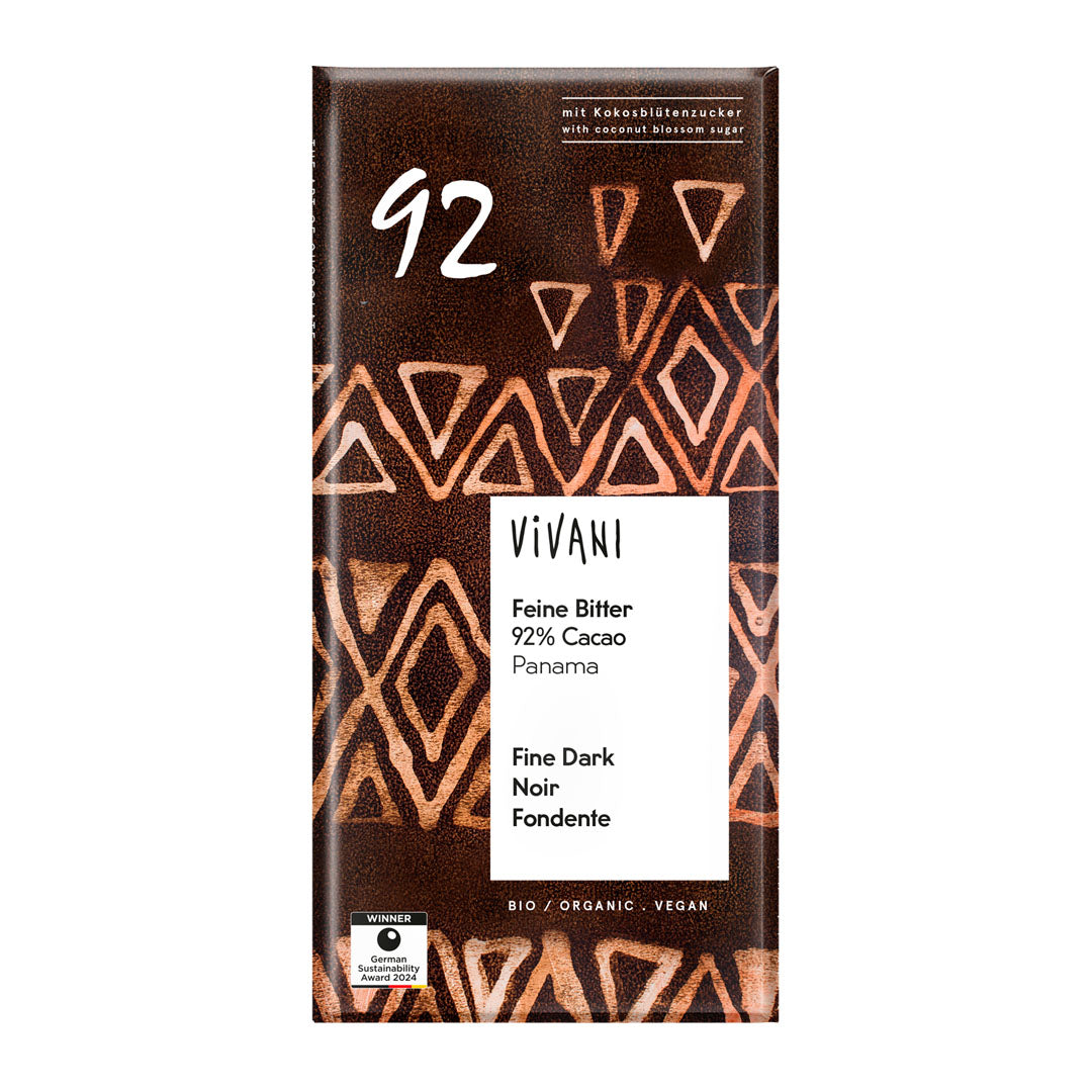 Vivani Organic 92% Cocoa Chocolate 80g