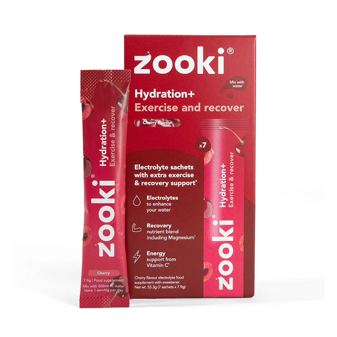 Zooki Hydration + Exercise & Recover Cherry Electrolytes 7 Sachets