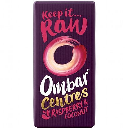 Ombar Organic Centres Raspberry And Coconut 35g