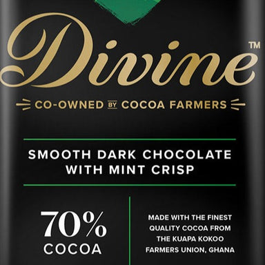 Divine Dark Chocolate with Mint Crisp 90g