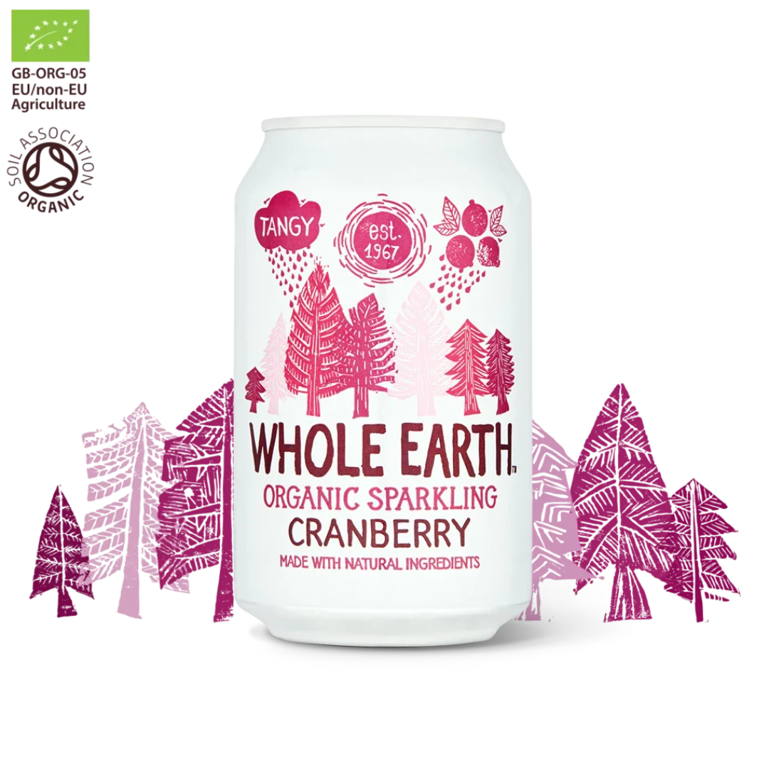 Whole Earth Organic Cranberry 330ml (6 Pack)
