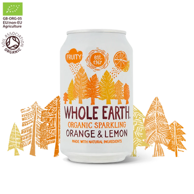 Whole Earth Organic Orange & Lemon 330ml (6 Pack)
