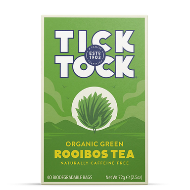 Tick Tock Organic Green Rooibos Tea 40s