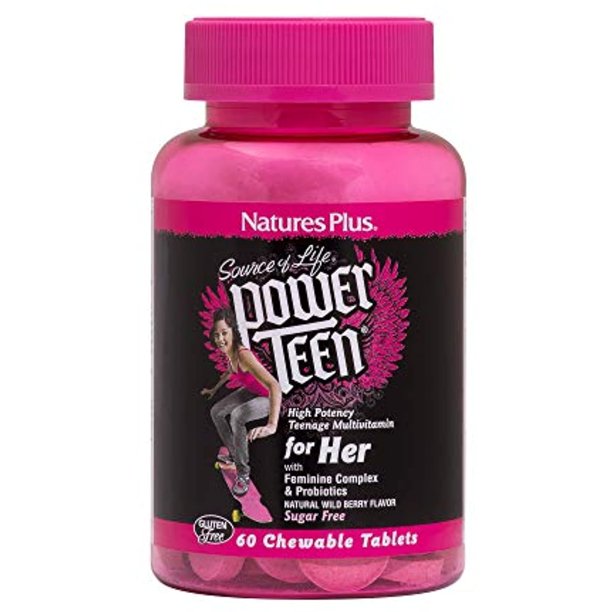 Natures Plus Power Teen for Her 60 Chewable Tablets