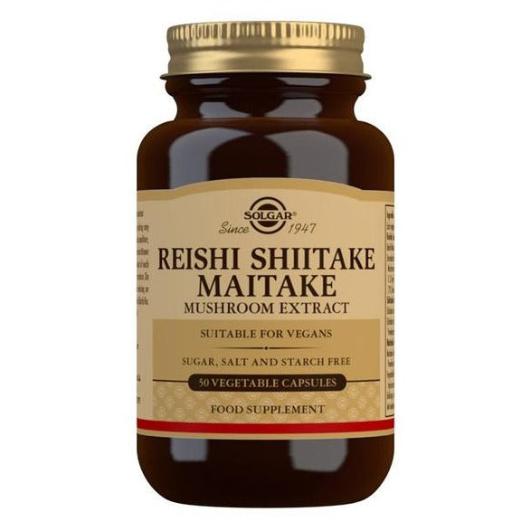 Solgar Reishi Shiitake Maitake Mushroom 50 Capsules